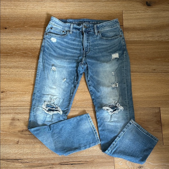American Eagle Outfitters Other - American Eagle Outfitters Men's Distressed Light Blue Slim Jeans 32 x 32